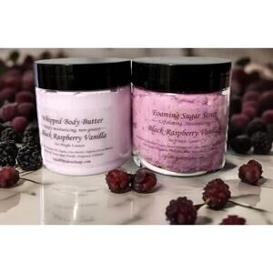 BLACK RASPBERRY & VANILLA BODY BUTTER AND SCRUB - SET OF 2